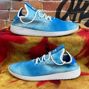 ADIDAS-men’s ‘BRIGHT BLUE’ PHARRELL X TENNIS HU HOLI lace-up sneaker shoes